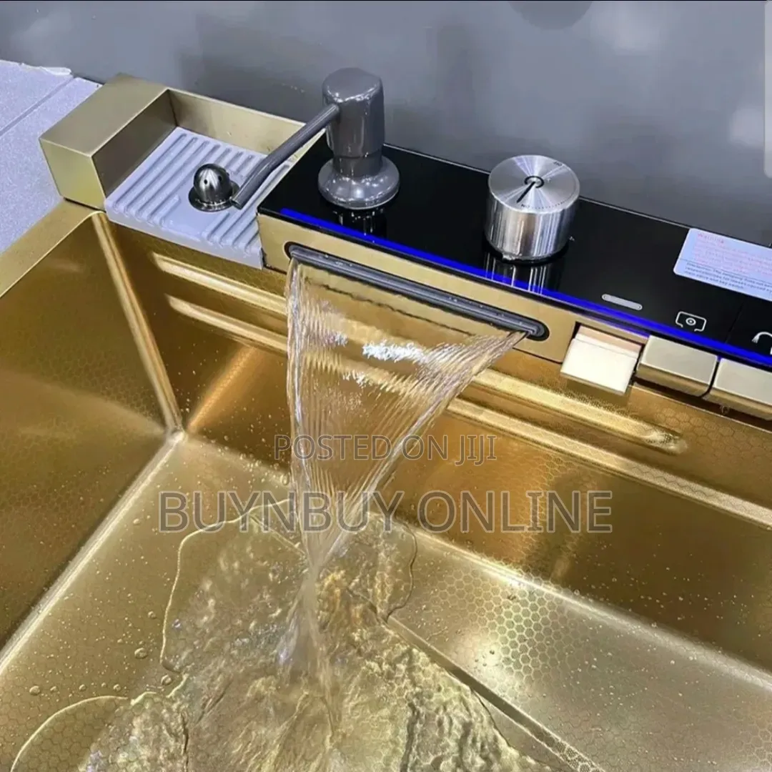 Gold 304 Stainless Steel Honeycomb Multifunctional Luxury Kitchen Sink
