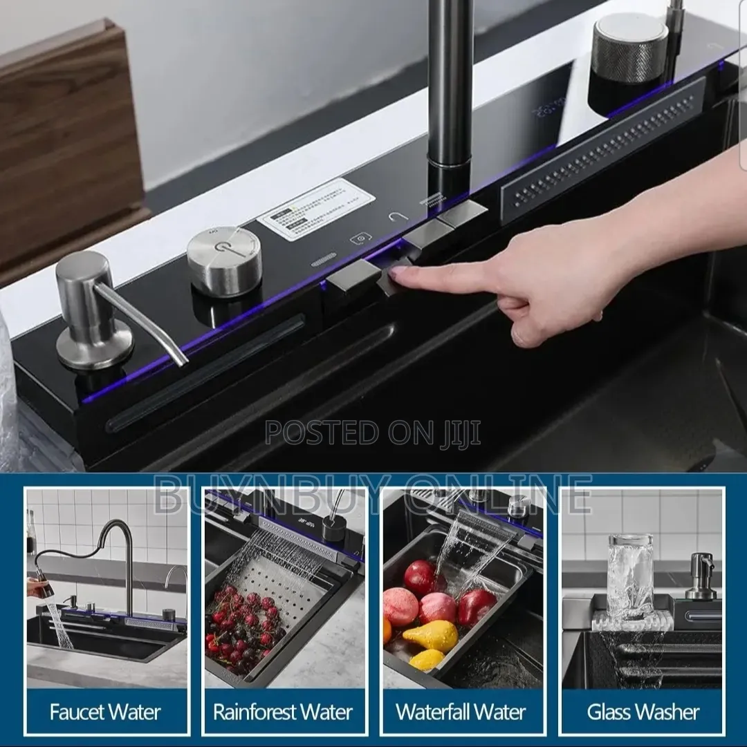 Black 304 Stainless Steel Honeycomb Multifunctional Kinchen Sink