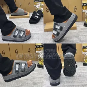 Zara Slide Big Sole Black Grey and Cream