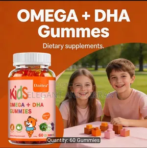 Omega 3+DHA for Suppliment Gummies With Calcium Vitamin D3 for Kids