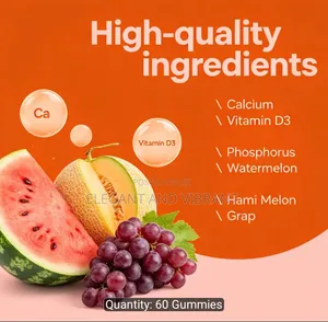 Omega 3+DHA for Suppliment Gummies With Calcium Vitamin D3 for Kids