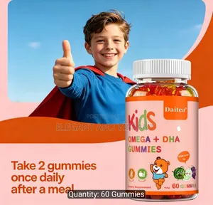Omega 3+DHA for Suppliment Gummies With Calcium Vitamin D3 for Kids
