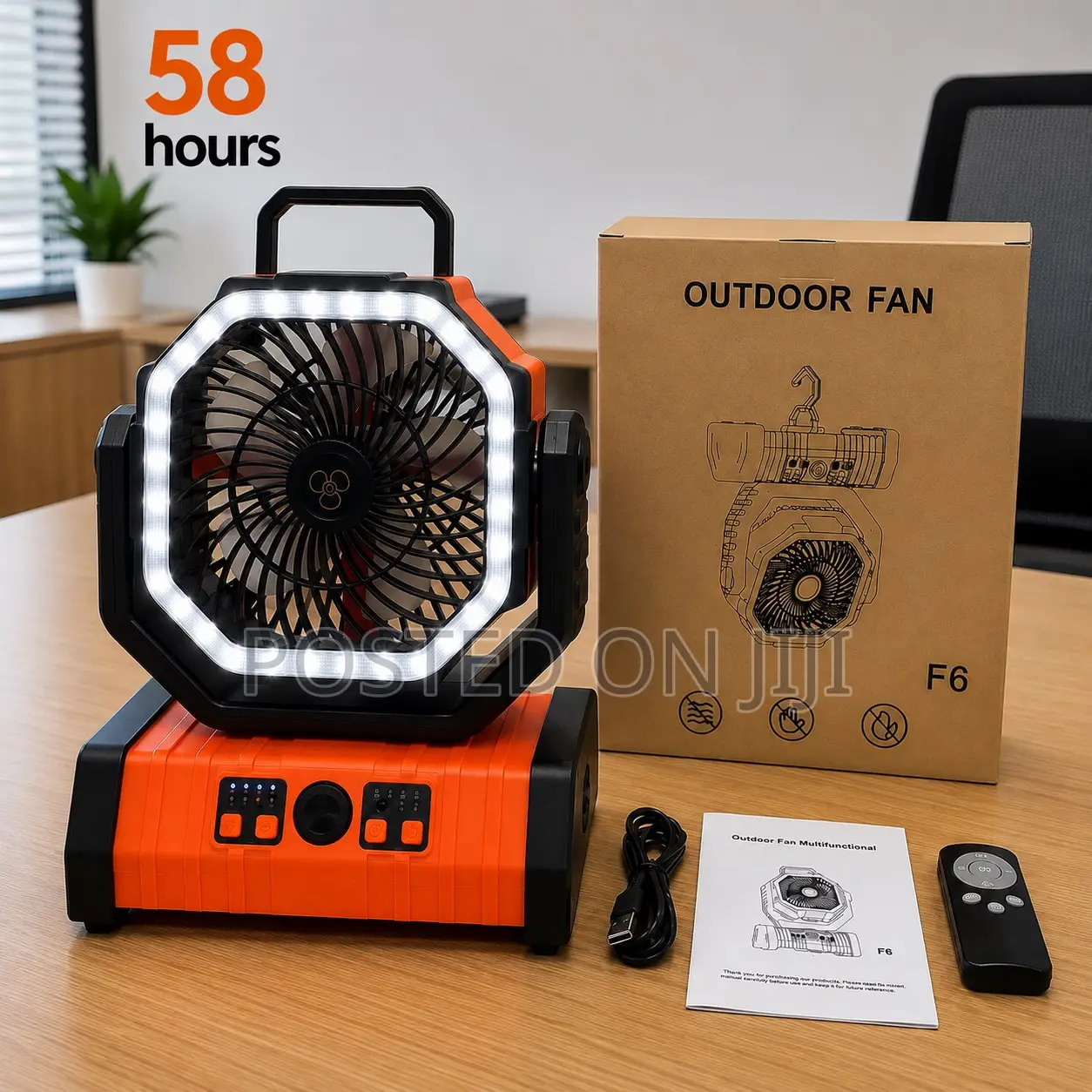 58 Hours Rechargeable Fan