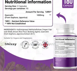 Quercetin High Strength 500mg 180 Capsules