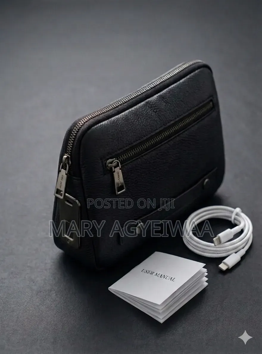 Premium Smart Fingerprint Genuine Leather Men's Clutch Bag