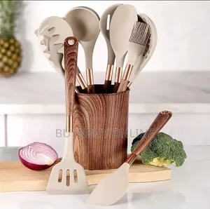 11 Piece Silicone Cooking Utensil Set Including Holder