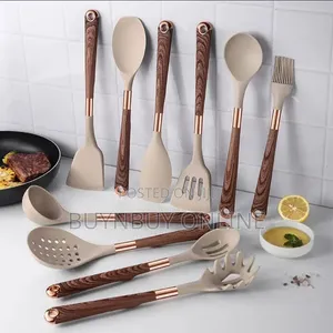 11 Piece Silicone Cooking Utensil Set Including Holder