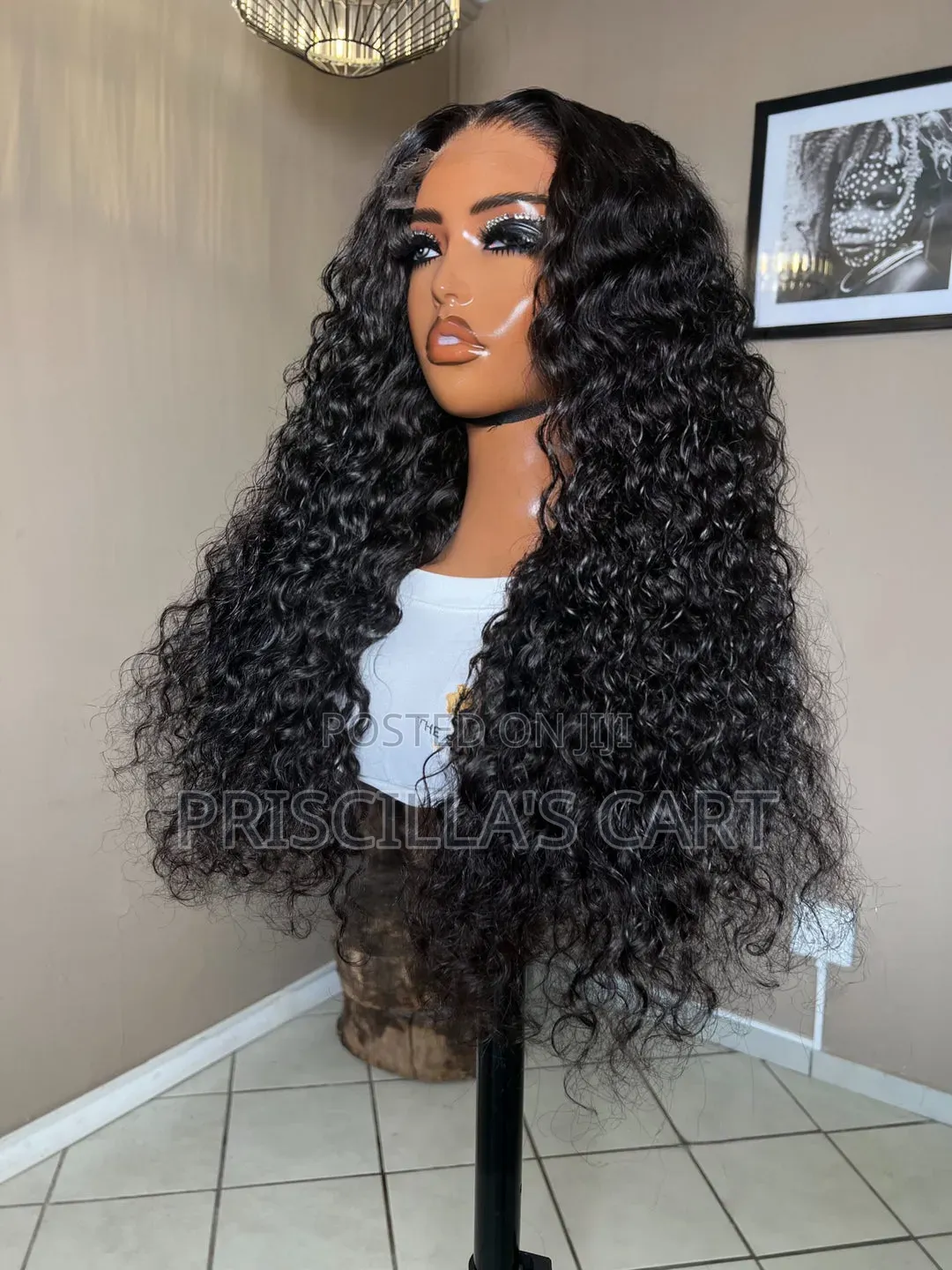 28inches 5x5 Closure Curly Wig Cap