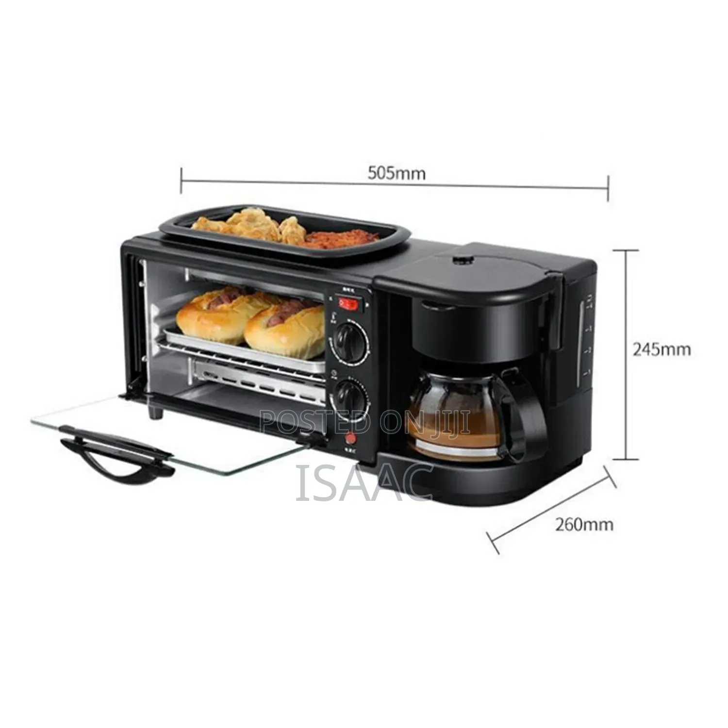 Hoffmans Electronics 3-in-1 Breakfast Maker HM-509 1250W - 533803