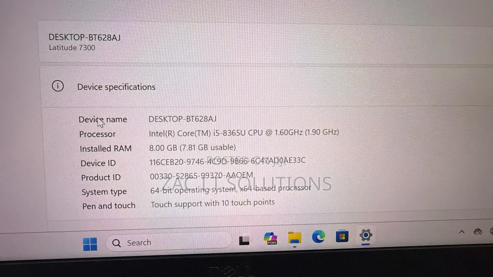 Laptop Dell Latitude 7300 8GB Intel Core i5 SSD 256GB