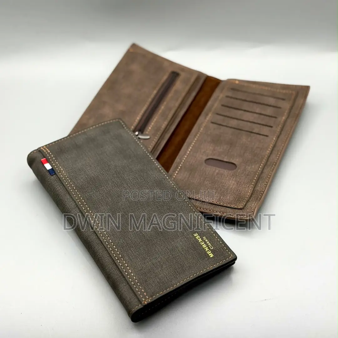 Branded Long Wallet Made From Vintage-Style PU Leather
