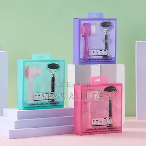 2 in 1 Face Brush Jade Roller Set