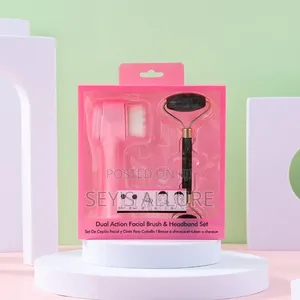 2 in 1 Face Brush Jade Roller Set