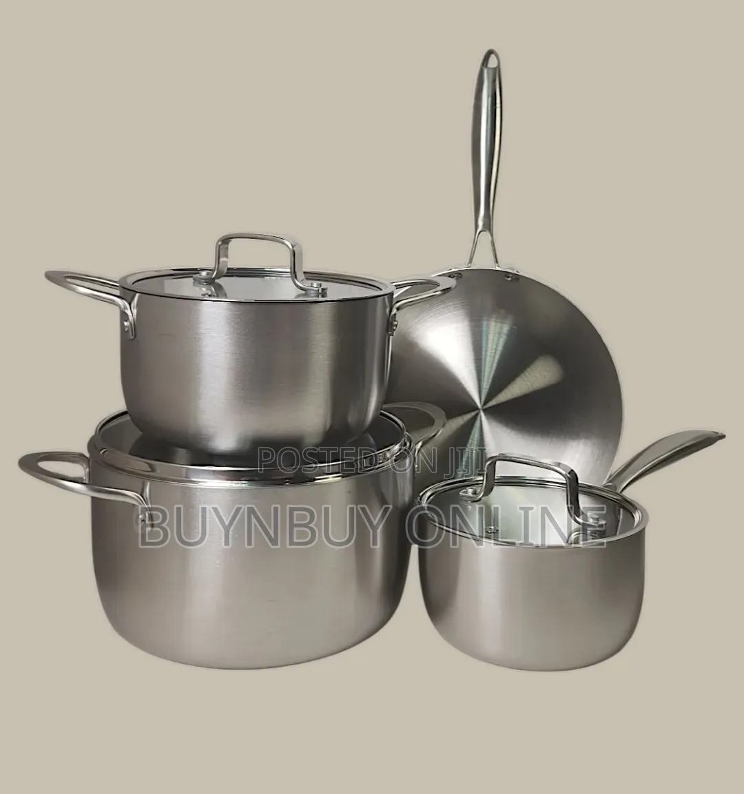 4 Piece Three Layer(Triply) Stainless Steel Cookware Set