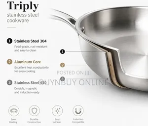 4 Piece Three Layer(Triply) Stainless Steel Cookware Set