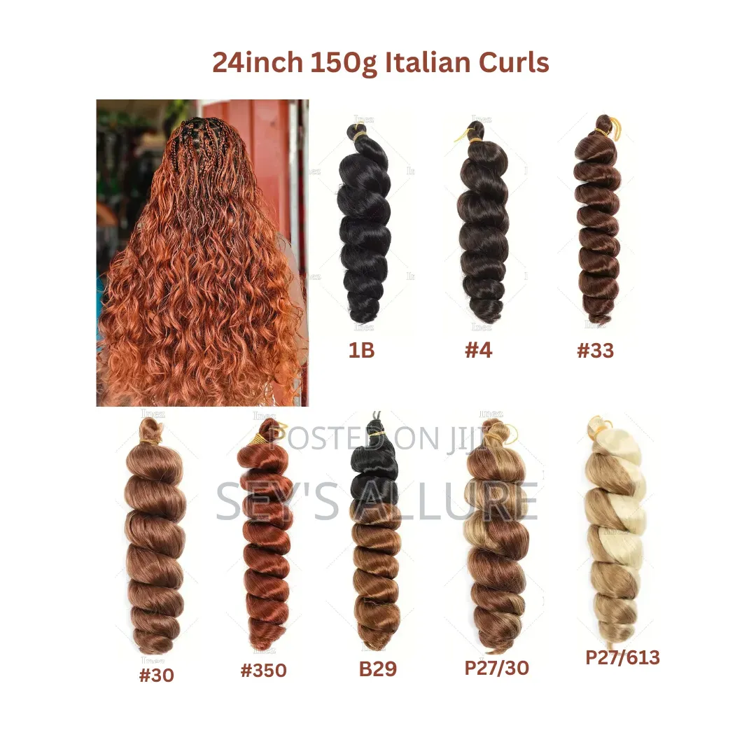 24inches 150grams and 12inches 75grams Italian Curls