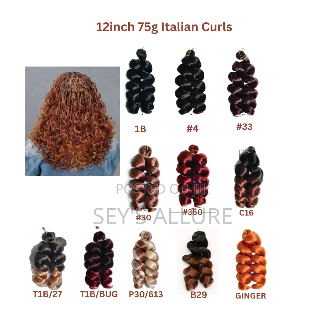 24inches 150grams and 12inches 75grams Italian Curls