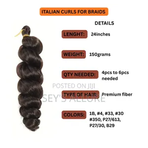 24inches 150grams and 12inches 75grams Italian Curls