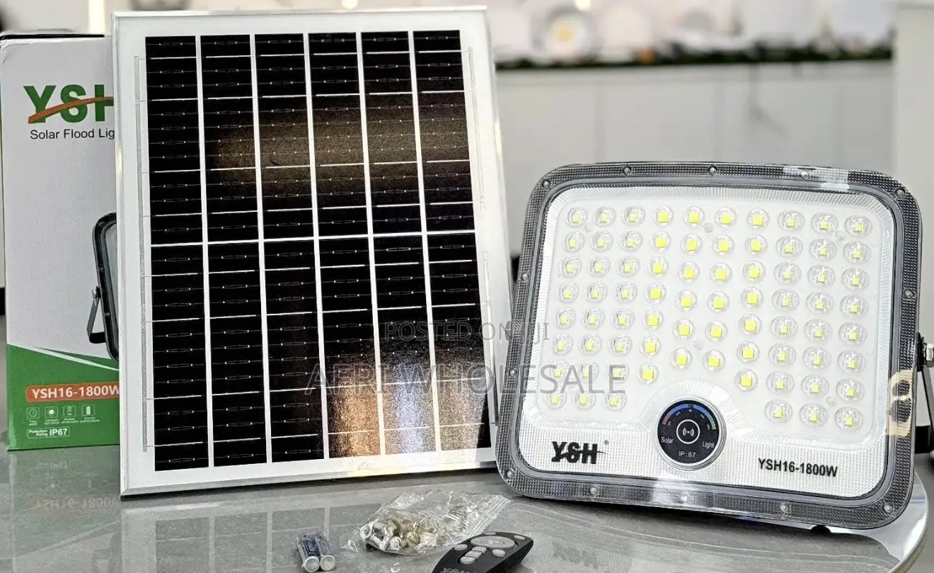 Premium Powerful 1800W Solar Flood Light Long Lasting Outdoor Lamp
