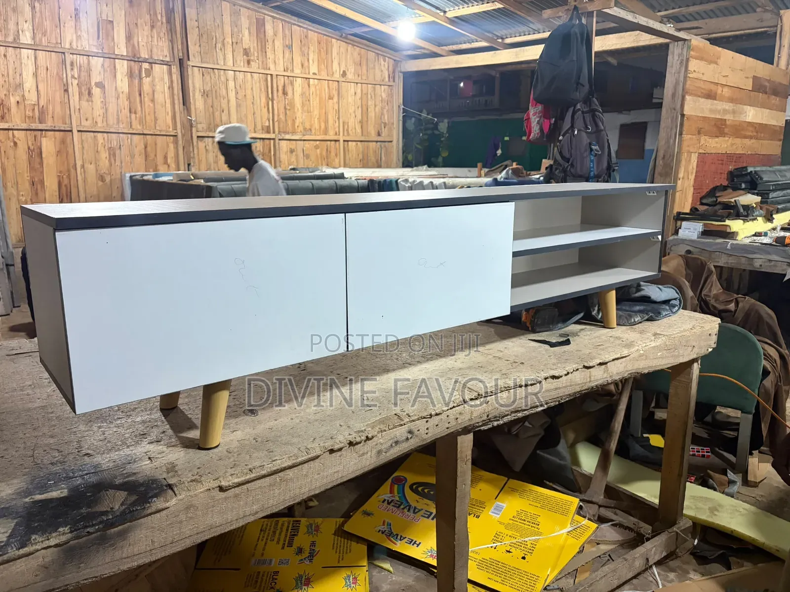 6feet Laminated Wood TV Stand Available