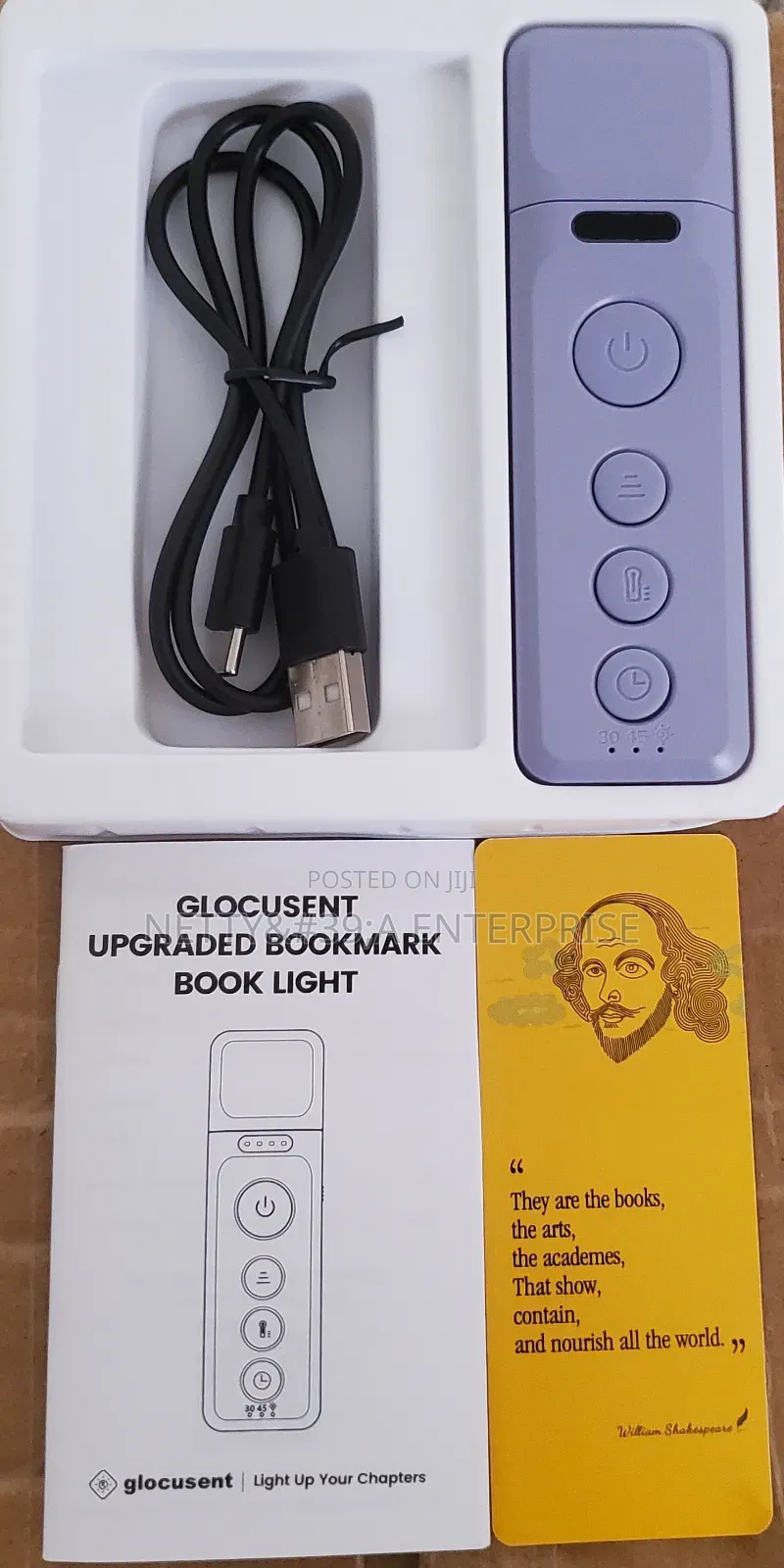 Original Glocusent Upgraded Book Light(Type C Rechargeable)