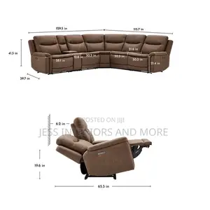 Recliner Sofa (Power Reclining Sectional With Power Headrests)