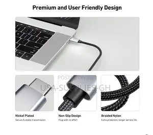 BENFEI USB-C to HDMI Cable ( at 60Hz) 6 Ft Nylon Braided From Usa
