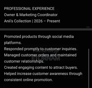 My Cv Forany Online Part Time CV Such as Social Media Account Manager