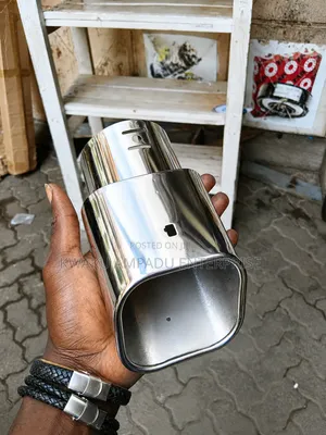 Square Chrome Stainless Steel Exhaust - Universal