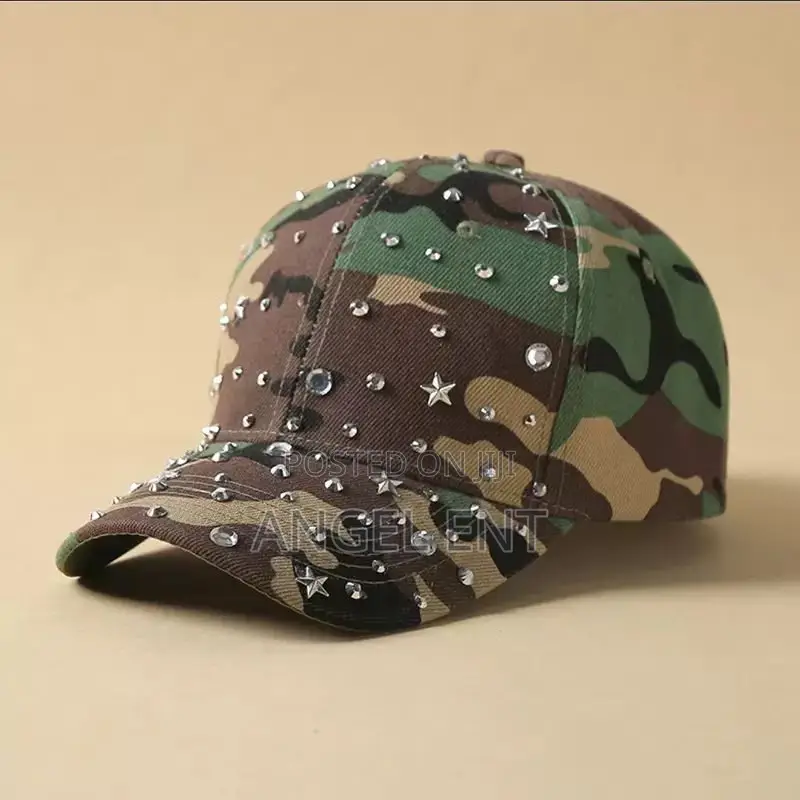 Camouflage Rhinestone Caps Available(Location: Adum Kumasi)