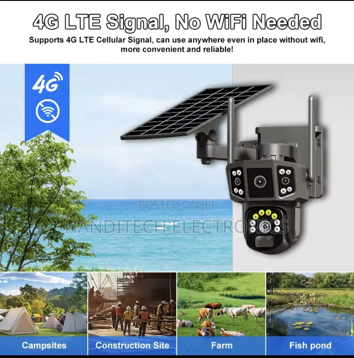 4g Solar Security Camera – Dual Lens, Sim Card, Outdoor Ptz, Wireless