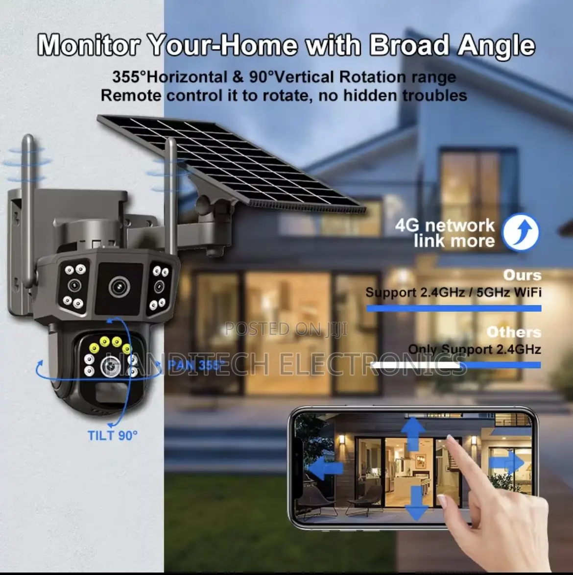 4g Solar Security Camera – Dual Lens, Sim Card, Outdoor Ptz, Wireless