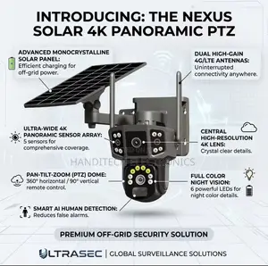 Solar Wifi Security Camera – Dual Lens, Outdoor Ptz, Wireless CCTV