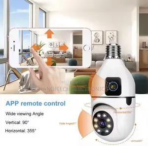 V380 Pro 360° Wifi Smart Bulb Camera – Dual Lens