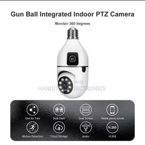 V380 Pro 360° Wifi Smart Bulb Camera – Dual Lens