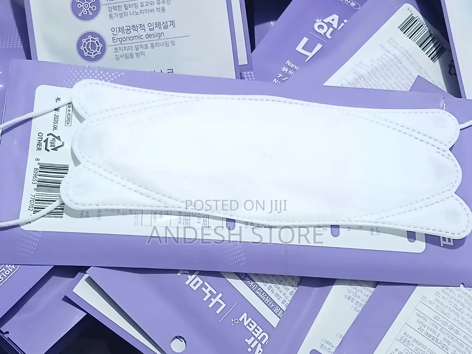 Kf94 4d 4ply Nose Mask 20pcs White , Black Colour Wholesale
