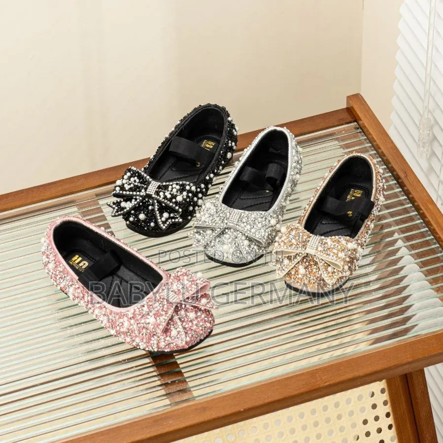 Pink, Champaigne, Black and Silver Flat Shoes