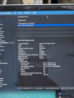 Laptop Apple MacBook Pro 2019 16GB Intel Core i7 SSD 512GB