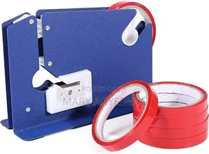 Heavy Duty Metal Bag Neck Sealer Machine + 6 Rolls Sealing Tape