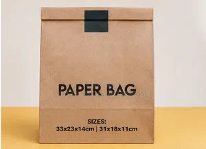 100 Pieces Brown Paper Packaging Bag