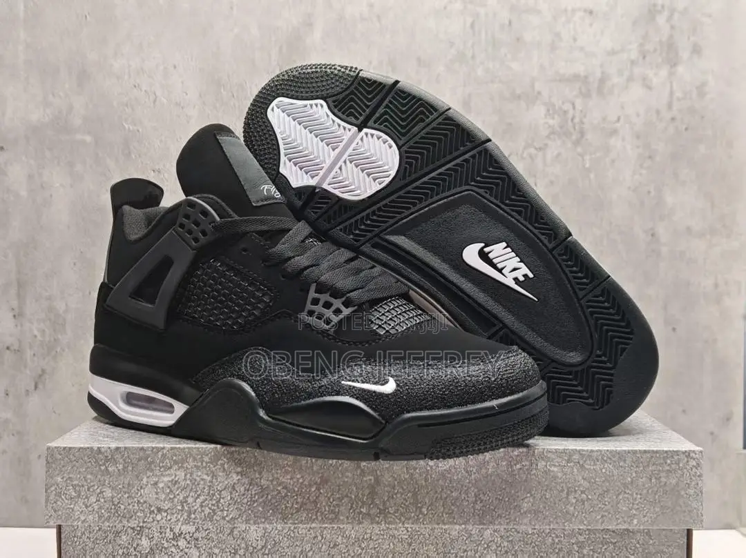 Original Nike Jordan 4 Bike Air Sleek Black