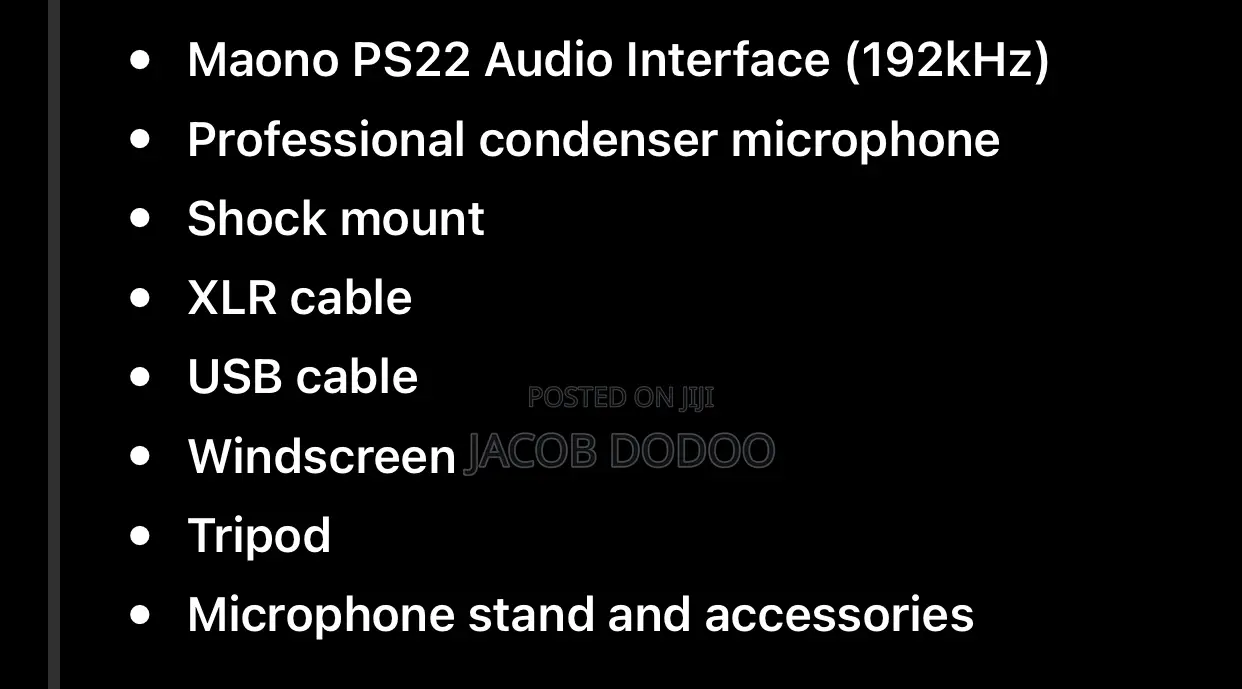 CompleteStudioSetup–ShureMicrophone + MaonoPS22AudioInterface+Tripod