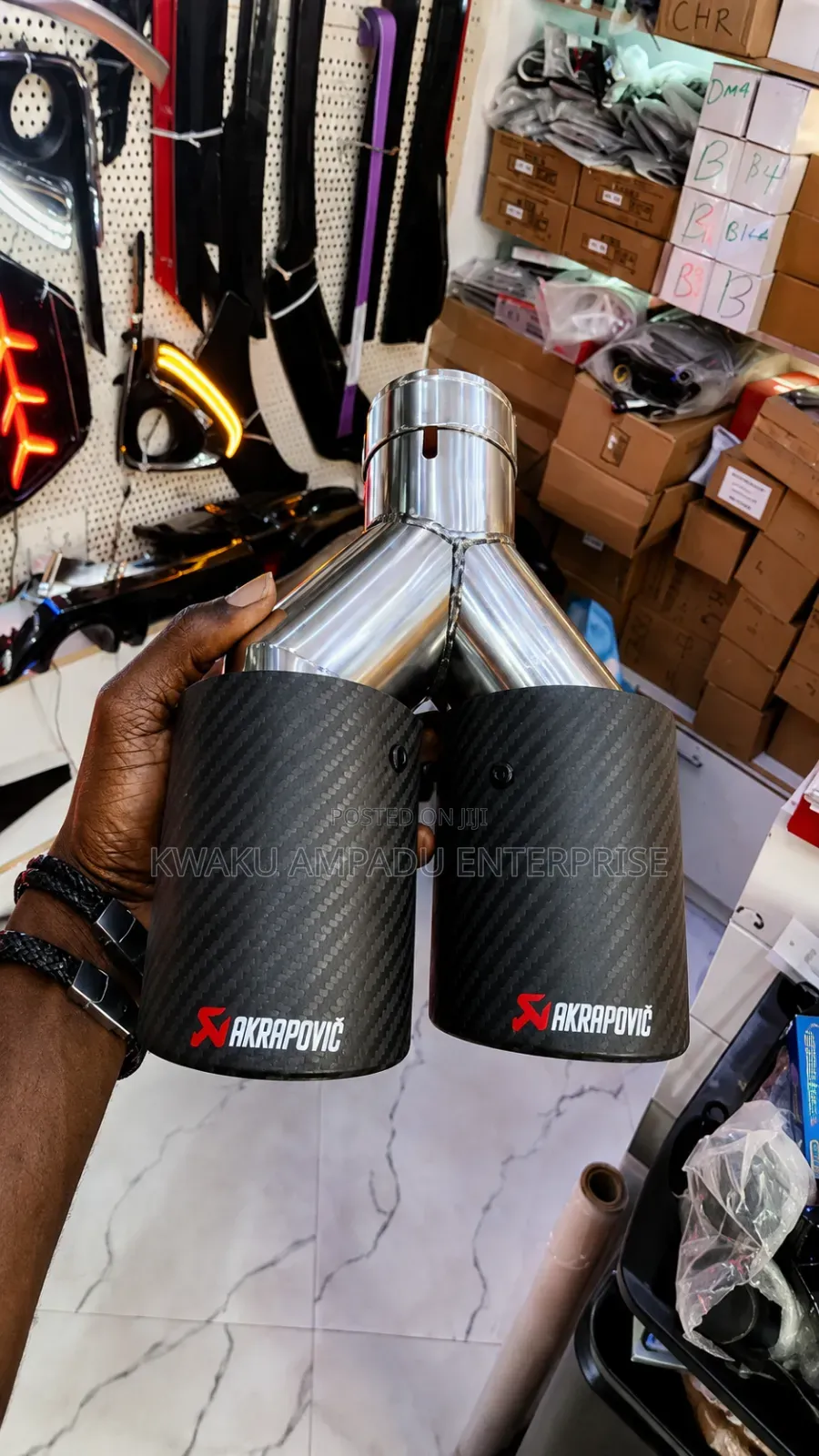 Carbon Fiber Sports Dual Exhaust Tailpipe Tip - Universal