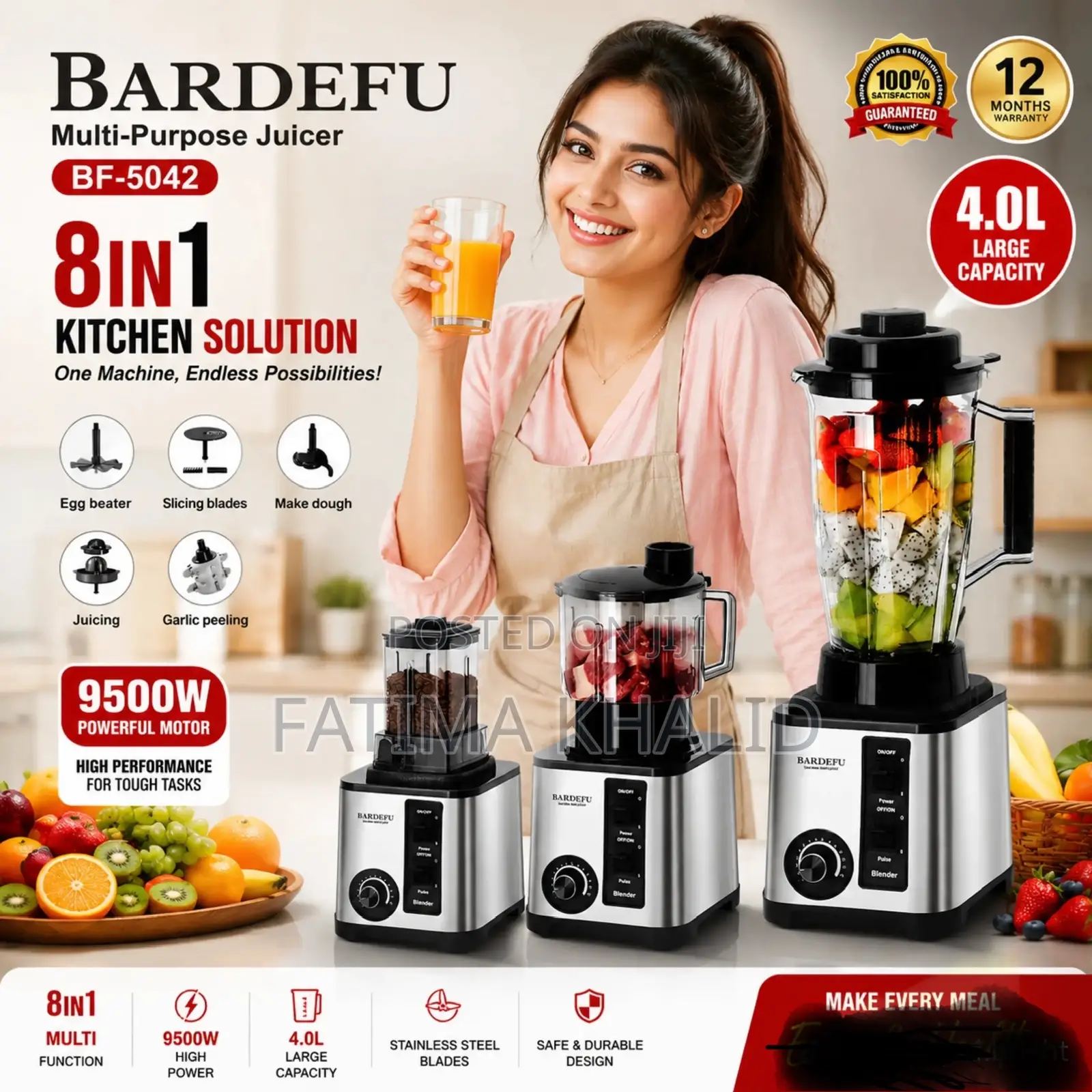 BARDEFU Multi-Purpose Juicer 8in1