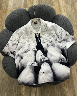 Men's Short-Sleeve Button-Up Shirts Feature Unique Graphic Prints
