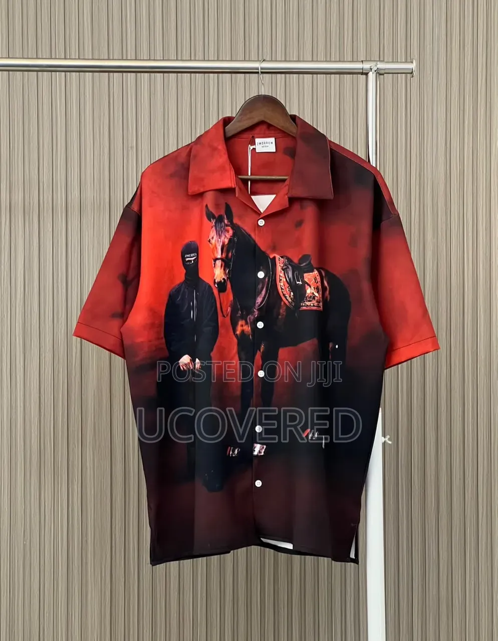 Men's Short-Sleeve Button-Up Shirts Feature Unique Graphic Prints