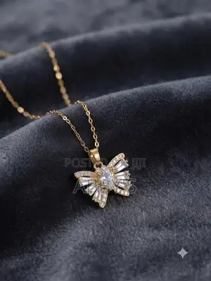 Gilded Butterfly Pendant Necklace