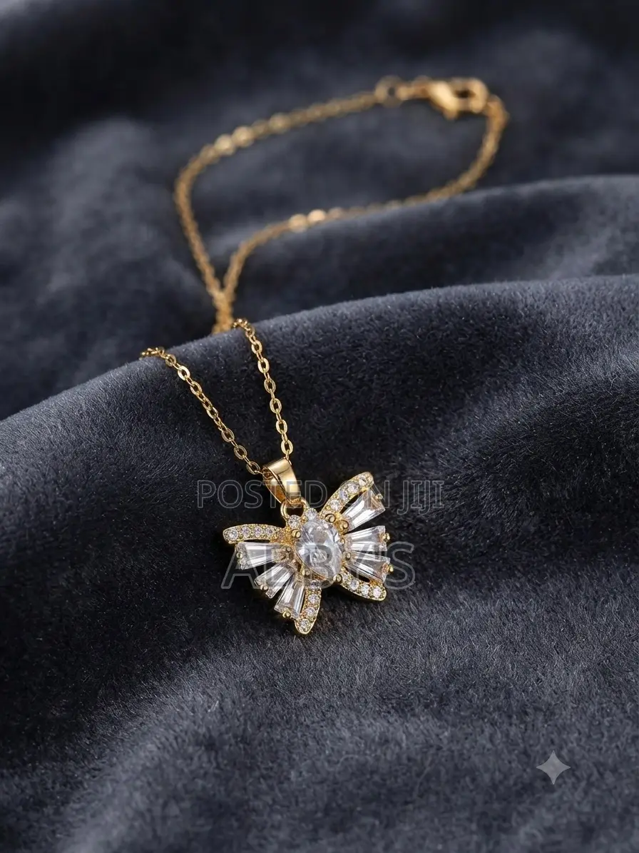 Gilded Butterfly Pendant Necklace