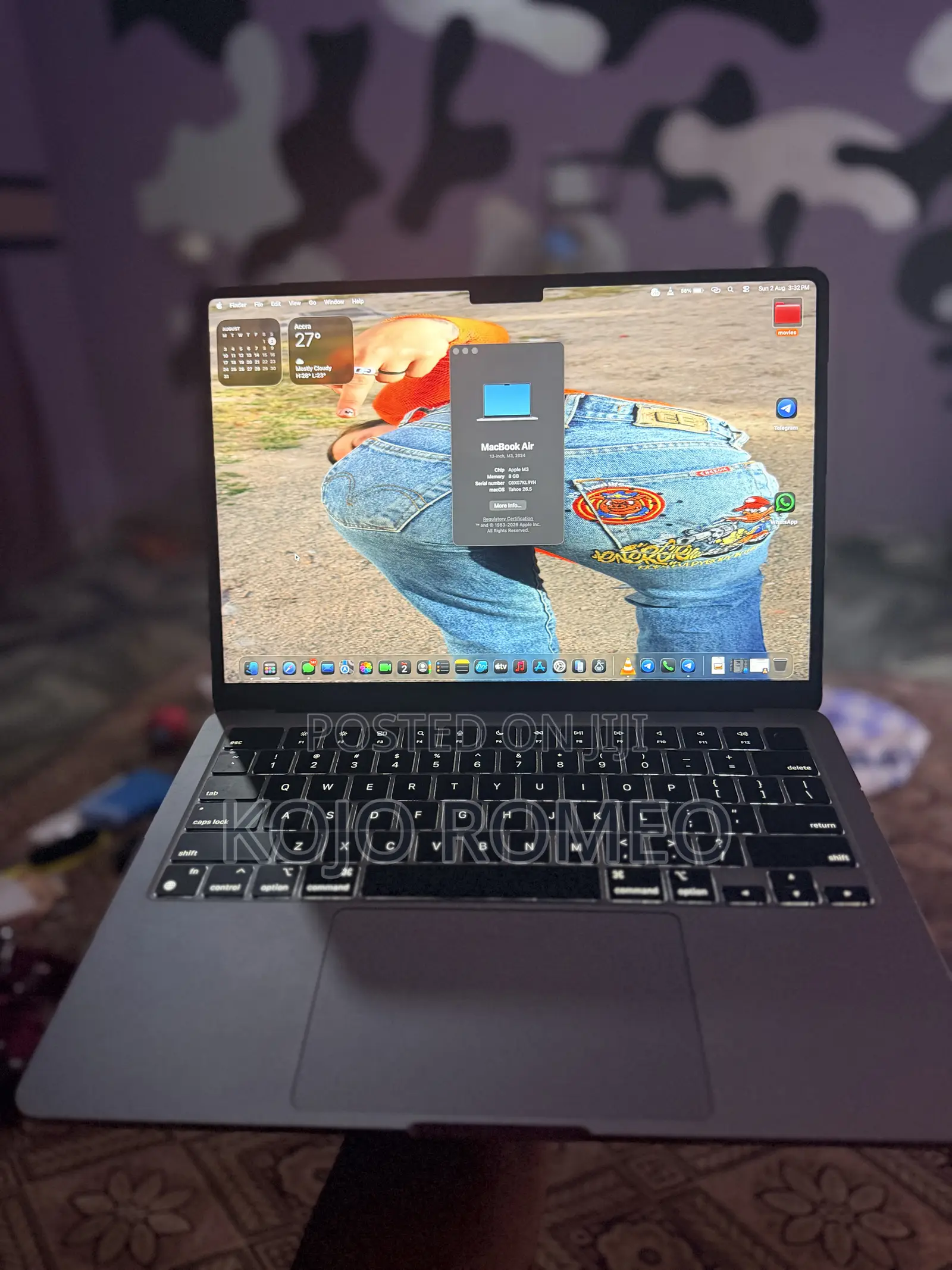 Laptop Apple MacBook Air 8GB Apple M3 SSD 256GB