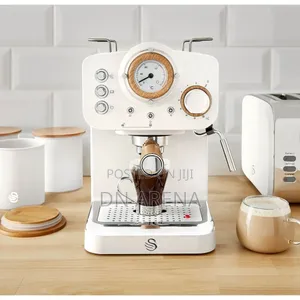 Swan Sk22110grn Retro Espresso Coffee Machine 15 Bar Grey